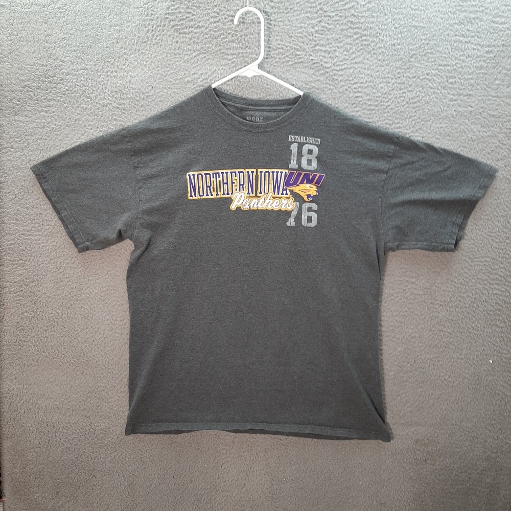 Northern Iowa Panthers Shirt Adult Extra Large‎ Gray NCAA College Sports UNI Tee